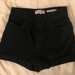 Black American Apparel Denim Shorts